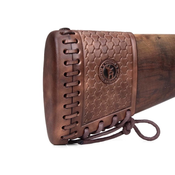 TOURBON Leather Recoil Pads for Hunting , Cheek Rest Riser -Brown