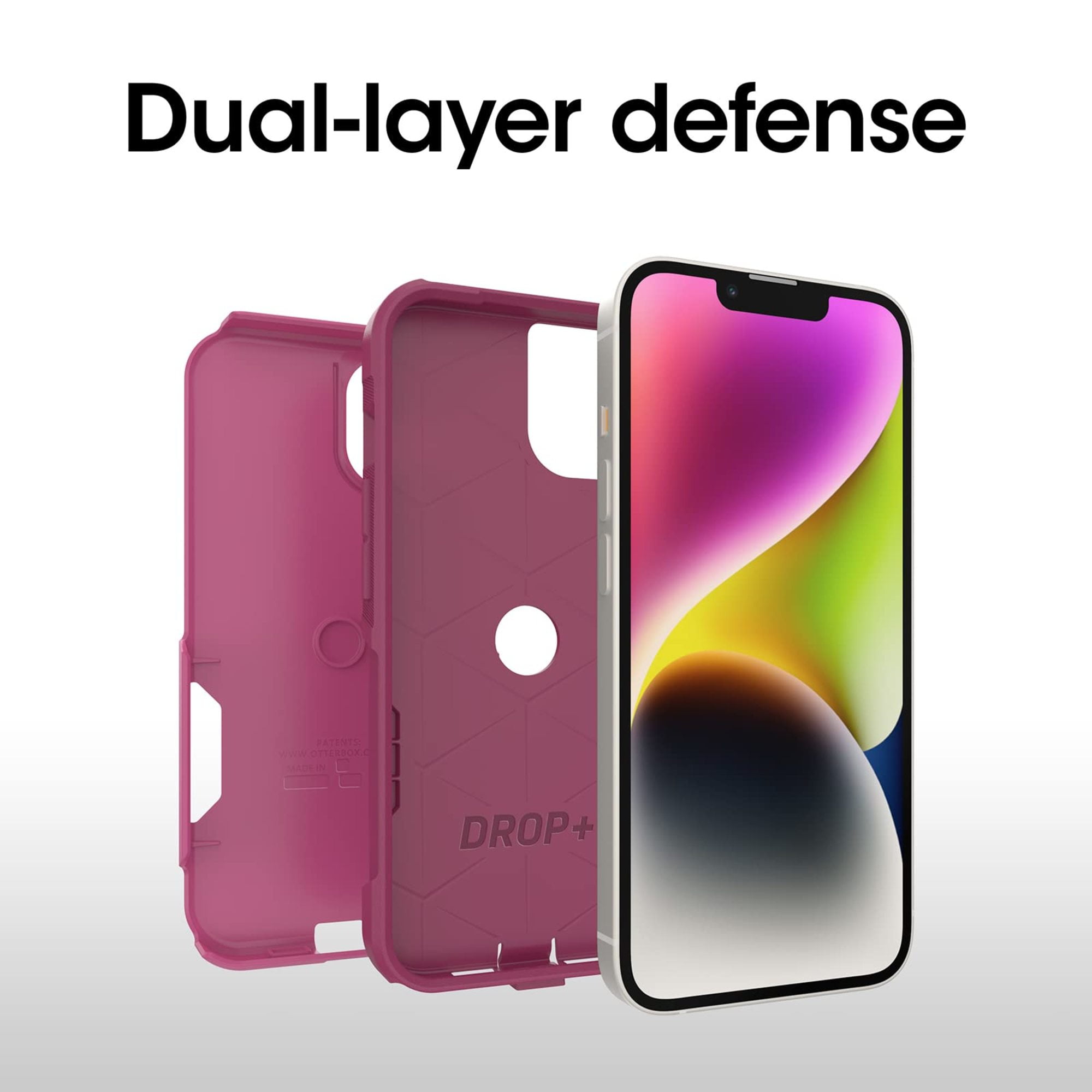 OtterBox COMMUTER SERIES Case for Apple iPhone 14 - Into The Fuchsia (Pink)