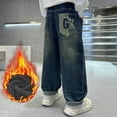 thumbnail image 2 of JUMEYU Big Boys Baggy Jeans Boy's Jeans Skinny Fit Fashion Comfy Denim Jeans Pants Size 9-10 (Blue,9-10 Years), 2 of 7