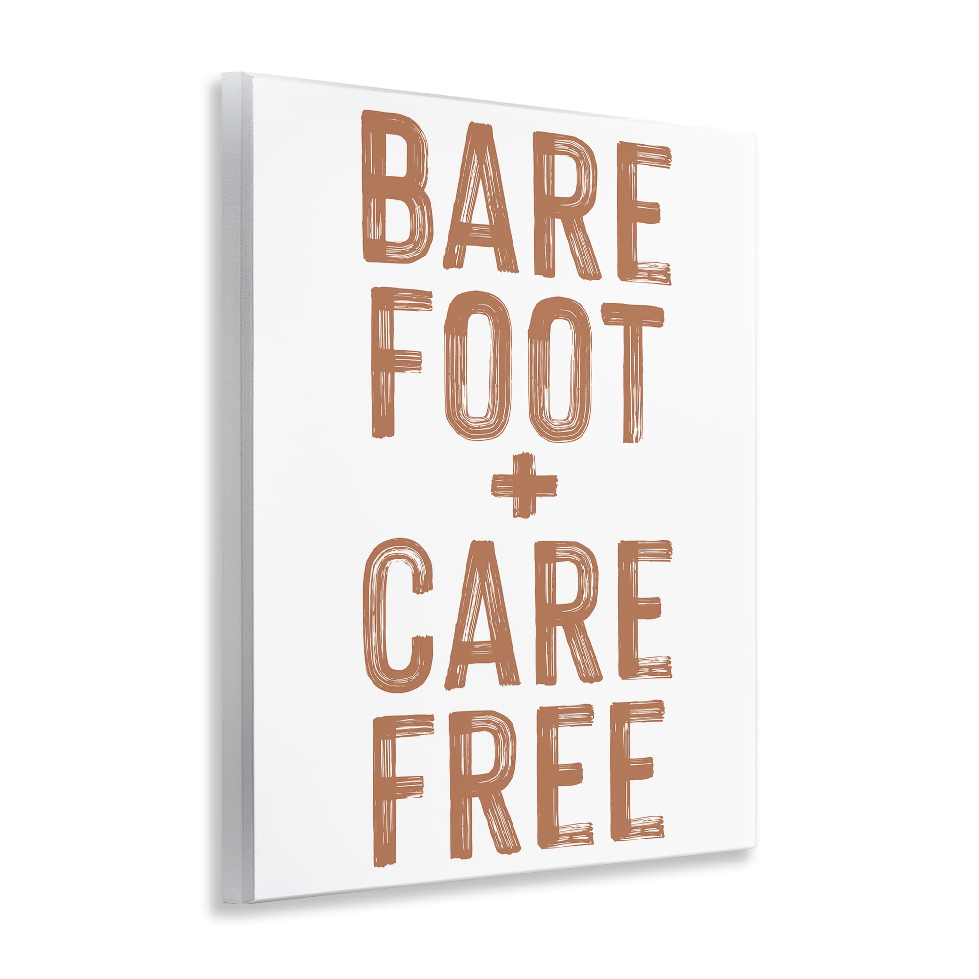 Barefoot Carefree Summer Sentiment Wall Plaque Art, design by Lettered and Lined