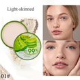 thumbnail image 1 of 99% Aloe Vera Moisturizer Face Powder Smooth Foundation Pressed Powder Makeup Concealer Pores Cover Whitening Brighten Cosmetics02 Medium Skin He Qiyong unisex, 1 of 1