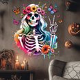 thumbnail image 2 of Adhesivos de pared coloridos con forma de esqueleto, flor, corona y calavera,, 2 of 2