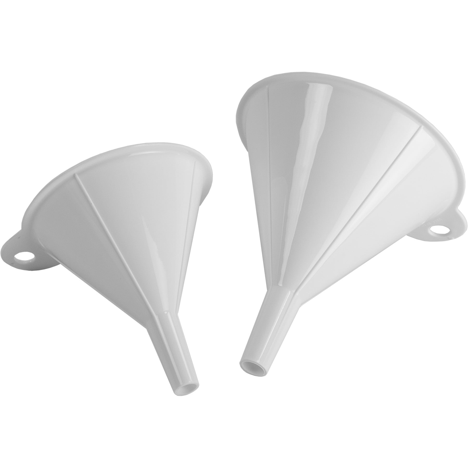 Mainstays 2Piece Kitchen Funnel Set, Medium and Large Sizes, White