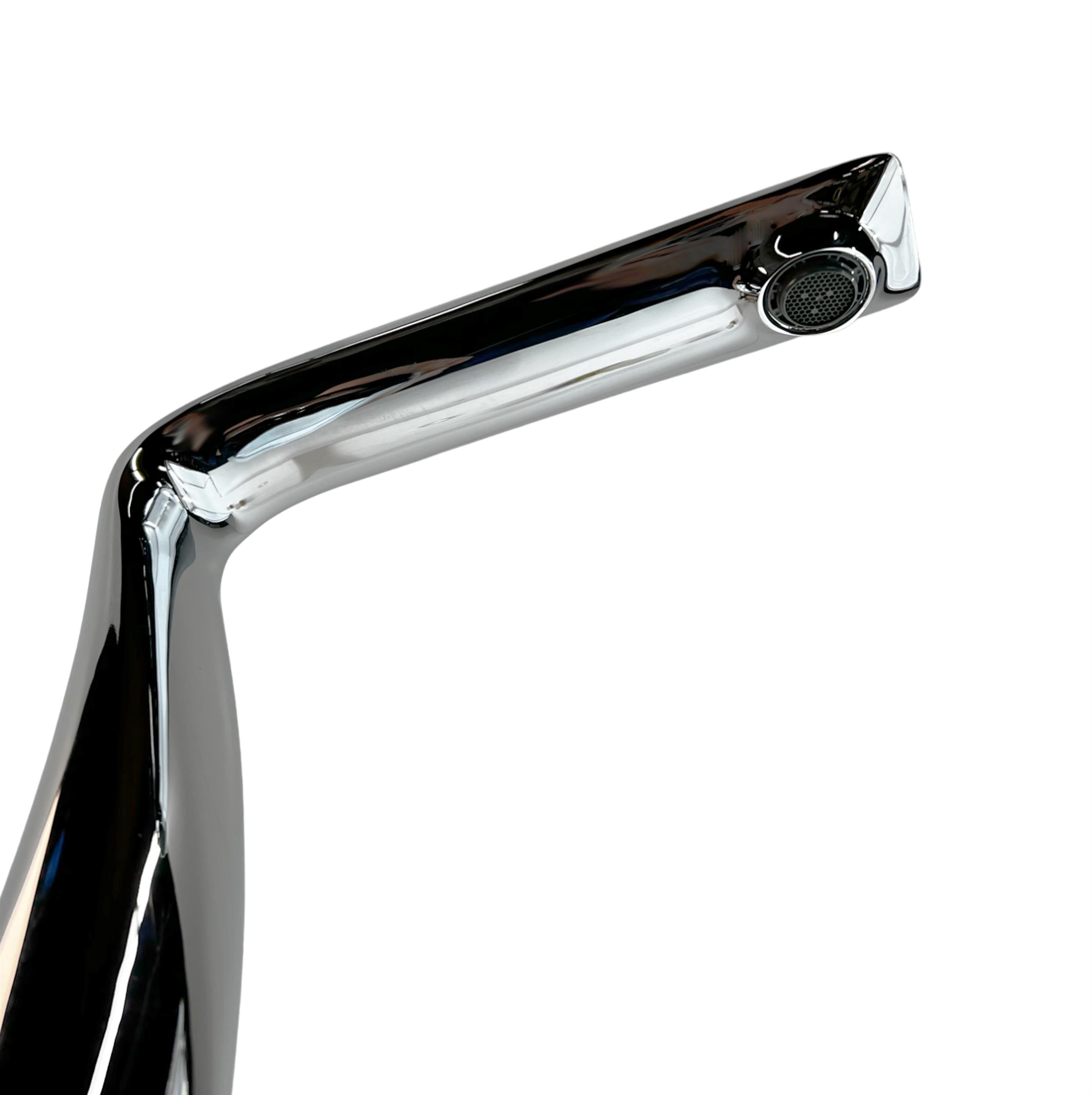 Bergamo Art Chrome Brass Bathroom Faucet with Purple Amethyst Handles