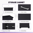 thumbnail image 6 of Tall Bathroom Storage Cabinet with 2 Storage Doors, 72“ Narrow Storage Cabinet with 4 Adjustable Shelves and Drawer, Standing Pantry Cupboard for Kitchen, Dining Room, Living Room, Black, 6 of 7