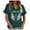 Green, variant on T Shirts For Women Angel Wing Print V-Neck Short Sleeved Tee-Shirt Ladies Vintage Loose Casual Tops Daily Wear