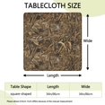 thumbnail image 2 of Grassland Camo Brown Plants Pattern Square Fitted Tablecloth with Elastic Edge,Square Table Cover,Washable Elastic Table Cover for Home Kitchen Party Decor 34"x34", 2 of 6