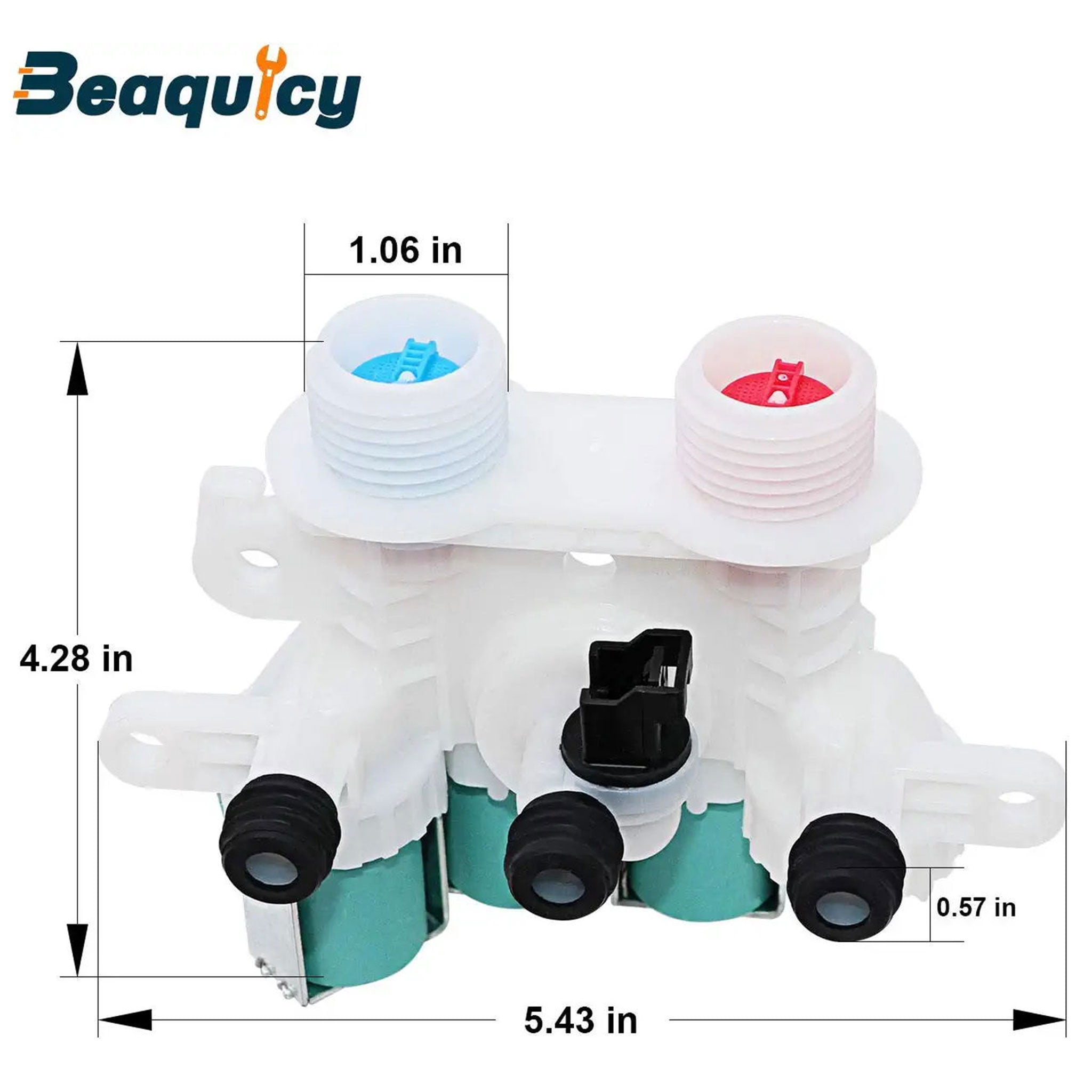 Beaquicy W11096268 W11220230 Water Inlet Valve for Whirlpool Washing Machine Replaces W10632527
