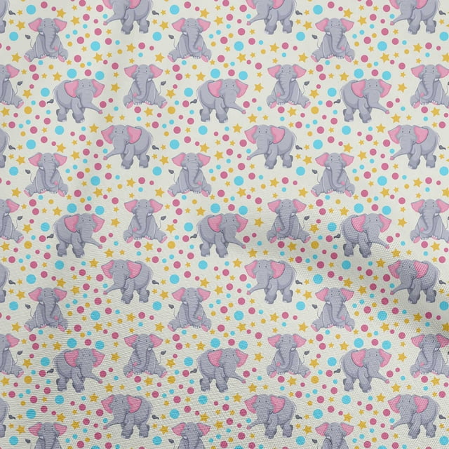 oneOone Viscose Chiffon Beige Fabric Circus Sewing Craft Projects Fabric Prints By Yard 42 Inch Wide-aC