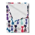 thumbnail image 2 of Cat Print Soft Flannel Fleece Throw Blanket, Baby Animals in Vivid Colors Flowers Funny Kittens Pattern Nursery, Cozy Plush for Indoor and Outdoor Use, 50" x 70", Multicolor, by Ambesonne, 2 of 5