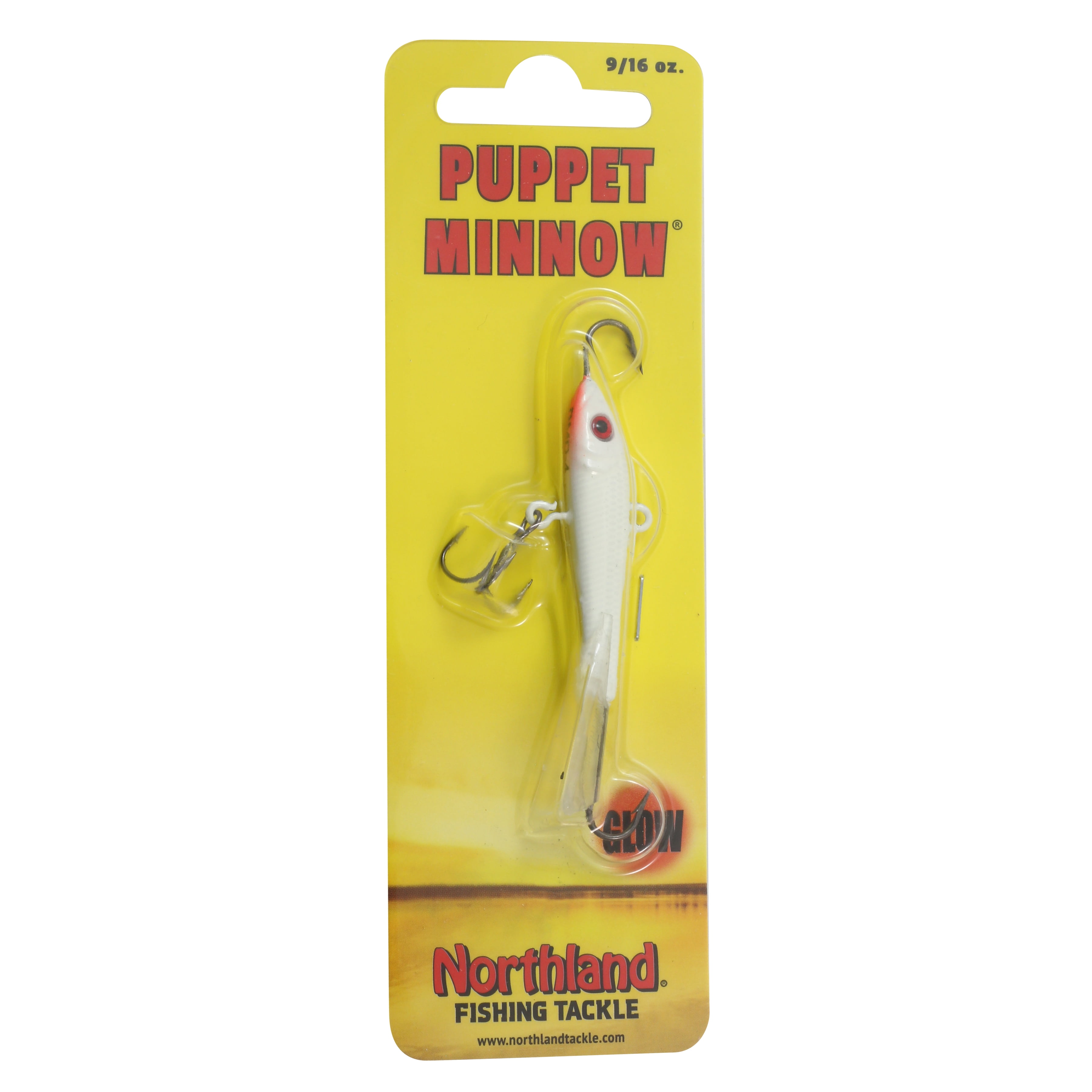 Northland Tackle Puppet Minnow, Horizontal Jig, Freshwater, Glo White 