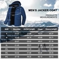 thumbnail image 6 of Tyhengta Men's Waterproof Ski Jackets Winter Coats Snow Jacket Adjustable Fleece Windbreaker Windproof Outdoor RainJackets Royal blue L, 6 of 6