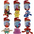 thumbnail image 1 of Wicked Cool Toys - Pokemon Plush Clip-Ons S1 - SET OF 6 (Pikachu, Ditto, Litten, Rotom, Popplio +1), 1 of 1