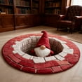 thumbnail image 2 of Christmas 3D Rug,Christmas Optical Illusion Rugs,Santa Claus Quilted & Quilted Round Mat,ChristmasNon- Visual Door Mat for ChristmasIndoor Outdoor Home Party (23.6 Inch), 2 of 7