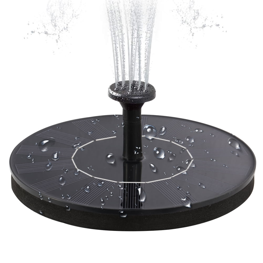 Solar Power Bird Bath Fountain,Solar Panel Water Floating Fountain Pump Kit for Bird Bath,Fish Tank,Small Pond,Garden Decoration