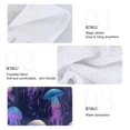 thumbnail image 2 of Yayeee Kitchen Hanging Hand Towels Set of 2 with Loop Bathroom Absorbent Tie Towel, Dark Blue Jellyfish Pattern, 2 of 7