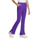 thumbnail image 2 of Pantalones de yoga acampanados de color liso para niñas, con bolsillos y cintura elástica, de poliéster, tallas medianas y grandes., 2 of 9