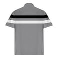 thumbnail image 5 of Mens Shirts Men's Casual Shirts Summer Shirts for Men Men's Short Sleeve Shirts Men's Casual Solid Color Striped Printed Button T-Shirt/Top, 5 of 5