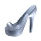 thumbnail image 4 of Zapatos de muñeca 1/4, miniatura de resina, elegantes zapatos de tacón alto para muñeca femenina. claro, 4 of 9