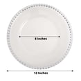 thumbnail image 2 of EASTIN 6 Pack 12” Gold Clear Acrylic Round Charger Plates With Beaded Rim Dinner Charger Plates, 2 of 10