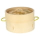 thumbnail image 1 of EeaseMX 2 vaporeras de bambú hechas a mano para cocinar alimentos con tapa (15 cm), 1 of 7