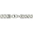 thumbnail image 3 of 925 Sterling Silver High Polished 11mm Solid Plain Curb Link Chain w/ Lobster Clasp - 24", 3 of 5