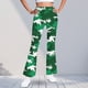 thumbnail image 1 of Pantalones largos con estampado de camuflaje para niñas, forro polar cálido, leggings casuales ligeramente acampanados, traje para niñas de 5 a 16 años., 1 of 6