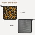 thumbnail image 2 of Sikiie Sunflowers And Bww Pot Holders Kitchen Insulation Mats Heat Resistant Pot-Holder Oven Anti-Scald Pads for Cooking Baking, 7.1*7.1inch, 2 of 8