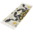 thumbnail image 2 of Entryway Door Mat 2'x 4', Farmhouse Cow Non Slip Washable Throw Rug with Tassels, Spring Pastoral Yellow Floral Vintage Woven Reversible Indoor/Outdoor Rug for Doormat, Porch, Kids Room, 2 of 9