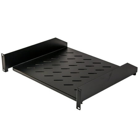 Refrigerator Cantilever Shelf Navepoint 2U 19-Inch Universal Vented Rack Mount Cantilever Fixed Server Cabinet Shelf 16-Inches Deep Black ()