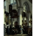 thumbnail image 2 of Emanuel de Witte 12x14 Gold Ornate Wood Frame and Double Matted Museum Art Print Titled - Interior of the Oude Kerk, Delft (C. 1680), 2 of 4