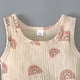 thumbnail image 5 of Conjunto De Dos Piezas Para Bebés, Niños Y Niñas, Sin Mangas, Con Estampado De Cactus Arcoíris, Pantalones Cortos, Camiseta Sin Mangas Odeerbi LM103-9870, 5 of 7