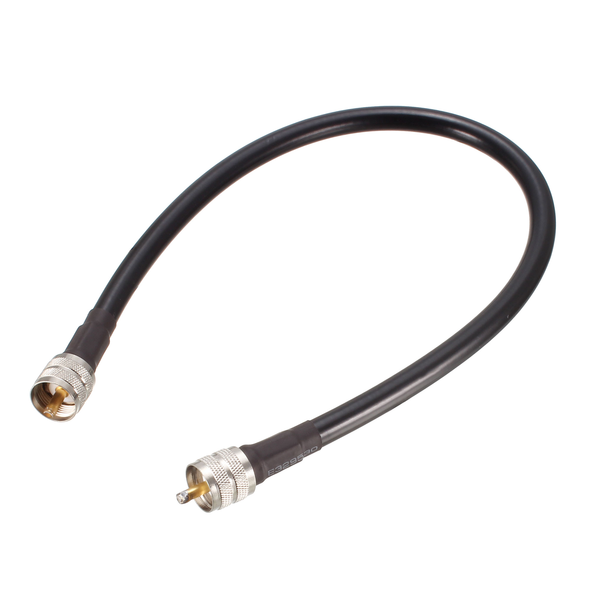 Uxcell RG8X Coaxial Cable With Pl259 Male Connectors for Radio 2ft