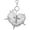 White, variant on 1 Gray Leopard Print Gothic Style Keychains Punk Bag Pendant for Women