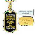 thumbnail image 3 of Your Strength Lies Stainless Steel or 18k Gold Premium Swivel Dog Tag Keychain, 3 of 10