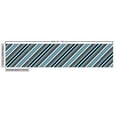 thumbnail image 2 of Ambesonne Striped Fabric by the Yard Upholstery, Grey and Blue Diagonal, 1 Yard, White Grey Navy, 2 of 4