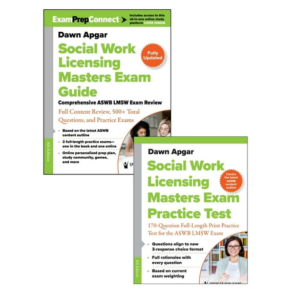 Social Work Licensing Masters Exam Guide and Additional Print Practice Test Set, (Paperback)