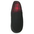 thumbnail image 3 of Men's Close Back Slipper Black Corduroy Flannel Lining House Moccasins, 3 of 5