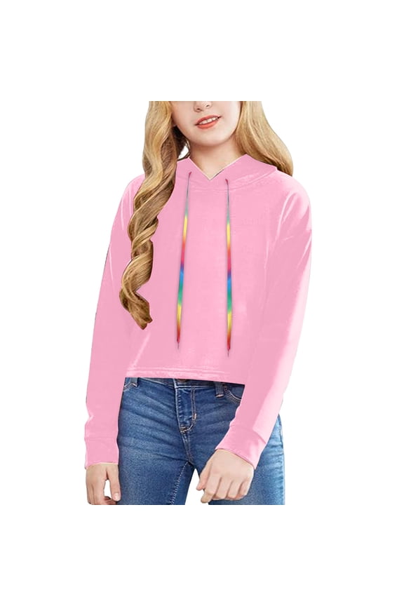 Kids Girl's Cute Cat Ear Crop Tops Long Sleeve Causal Plain Hoodie Sweatshirt Shirt Baby Coils Girl Shirts Tees Girls Long Sleeve Shirt for Kids Shirt Toddler Girl Toddler Fashion