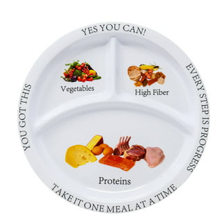 Portion Control Plates Divided Plate Adults Plastic 3 Compartment Dinner  Plate Perfect For Bariatric Diet Weight Loss Healthy Eating Reusable 3  Section Lunch Tray - Temu