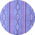 thumbnail image 1 of Ahgly Company Machine Washable Indoor Round Southwestern Blue Country Area Rugs, 7' Round, 1 of 4