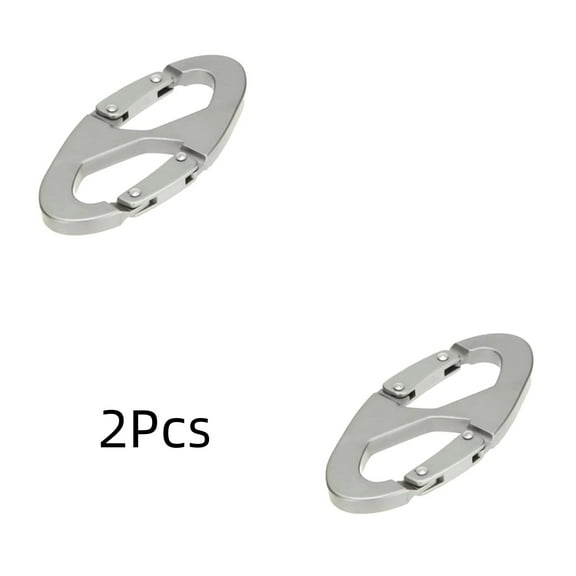 2Pcs 8-shaped Mountain Climbing Buckle Outdoor Camping Keychain Bag Decoration