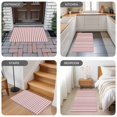 thumbnail image 5 of Red Striped Door Mat Indoor Outdoor, Red White Stripes Farmhouse Non Slip Welcome Mat with Rubber Backing, Absorbent Fabric Front Door Mats Entryway Rug for Home Patio Entrance 24"x36", 5 of 8