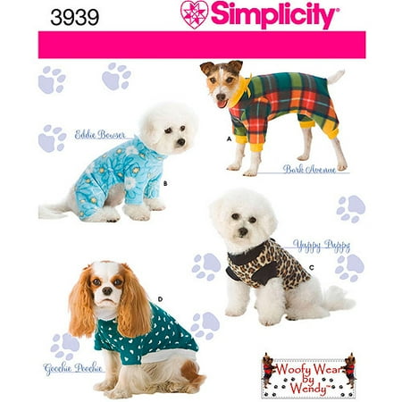 Simplicity Size S-L Dog Clothes Pattern, 1 Each (Best Independent Sewing Pattern Companies)