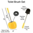 thumbnail image 5 of PISE Freestanding Yellow Toilet Brush and Holder Set, 5 of 5