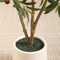 thumbnail image 4 of 6ft Fake Plastic Olive Tree with Oval White Planter, Pre Potted Faux Greenry Plant for Home Decor Office House Living Room Indoor Outdoor, Big Fake Plants Fake House Plants, 4 of 8