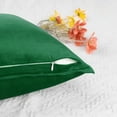 thumbnail image 4 of REGALWOVEN Juego de 2 fundas de cojín de terciopelo decorativas de color sólido para sofá verde 20" x 20", 4 of 6
