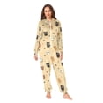 thumbnail image 4 of Adult Onesie Cat Paw Prints and Cat Zipper One-Piece Pajamas Unisex with Pockets, 4 of 6