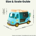 thumbnail image 6 of OLEOCA Family Ice Cream Truck Toy — Dessert Food Truck Playset with Cash Register, Chairs & Umbrella, Dollhouse Pretend Play Vehicle, Gift for Kids Ages 3+, 6 of 9