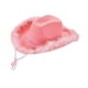 thumbnail image 4 of Sombrero de vaquero decorativo, accesorio de disfraz, sombrero de vaquera con plumas para festival, juego de rol Rosa, 4 of 9